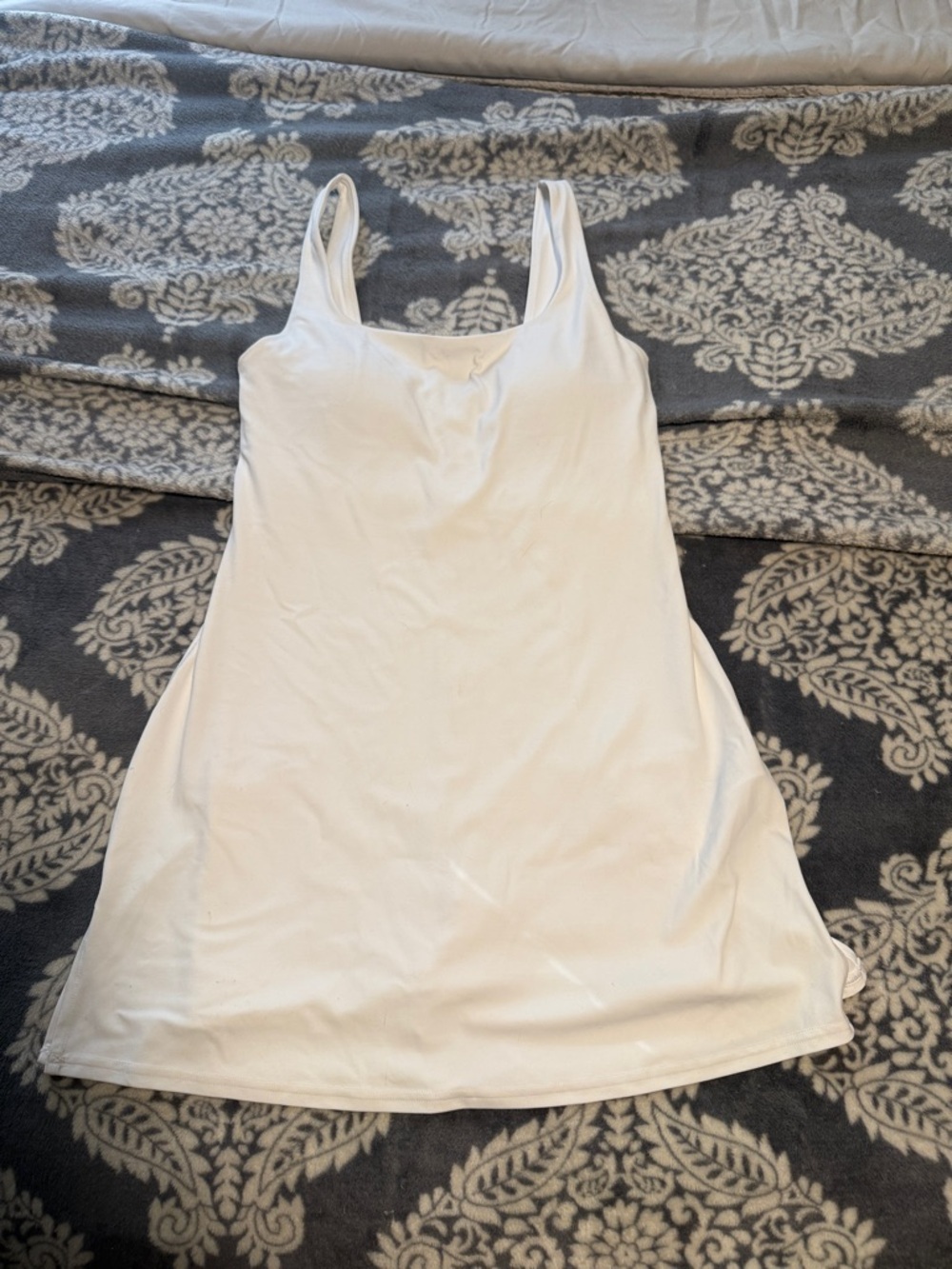 aerie White Scoop Neck Tank Mini Dress